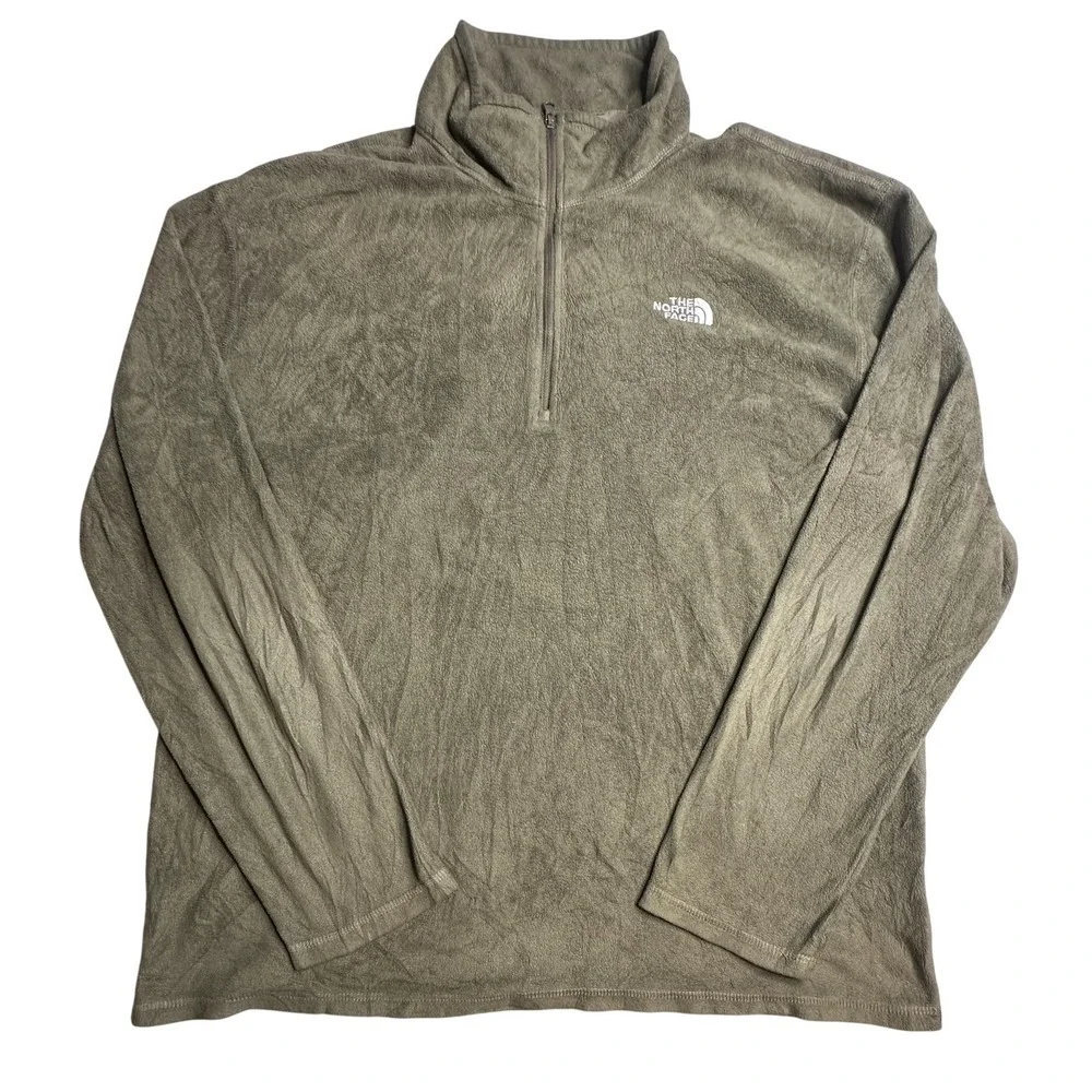 The North Face Pullover Mens‎ XL Green Quarter Zip Fleece Outdoor Hiking